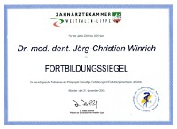 Fortbildungssiegel 2003-2005