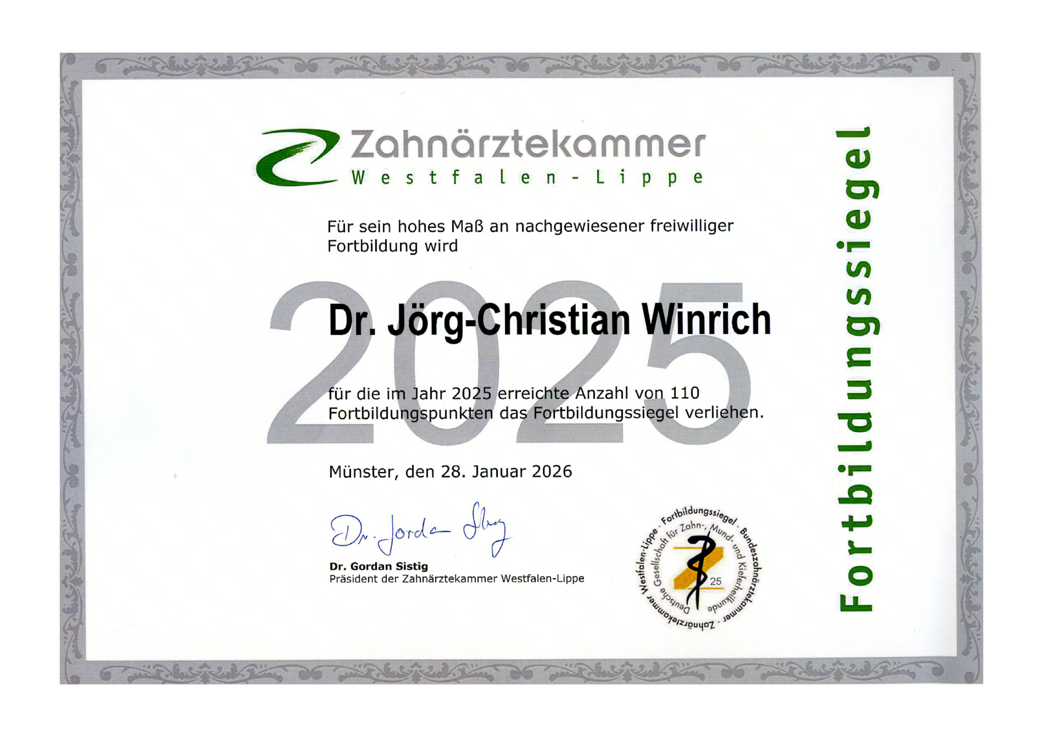 Fortbildungssiegel 2025